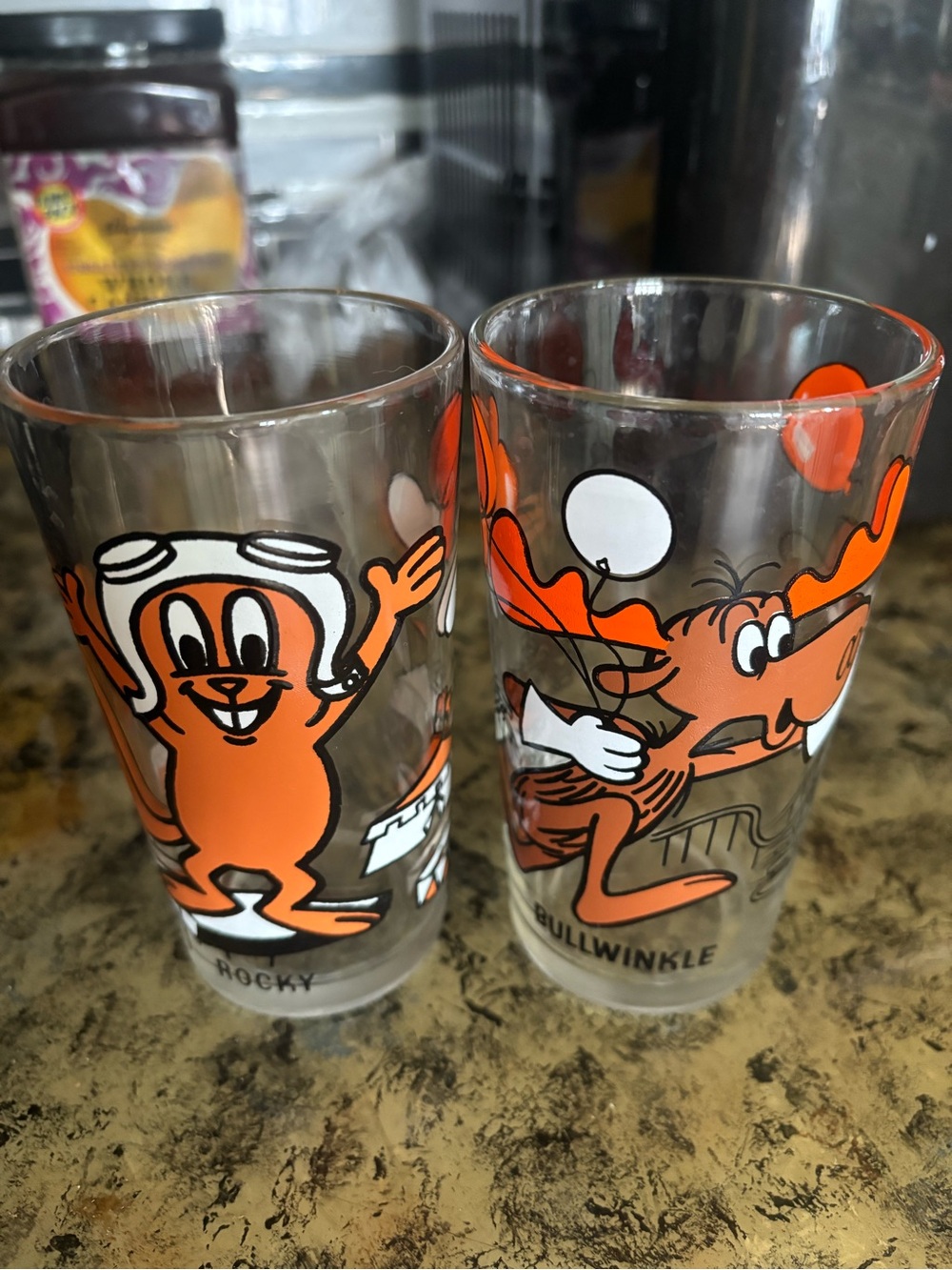Pepsi Orange Cartoon Character Drinking Glasses (Set of 2)
